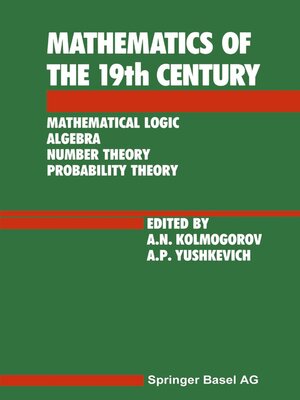 cover image of Mathematics of the 19th Century